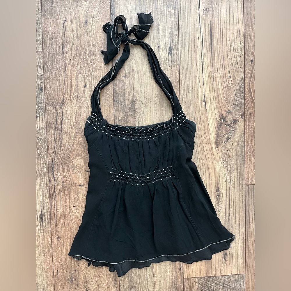 100% Silk Halter Top